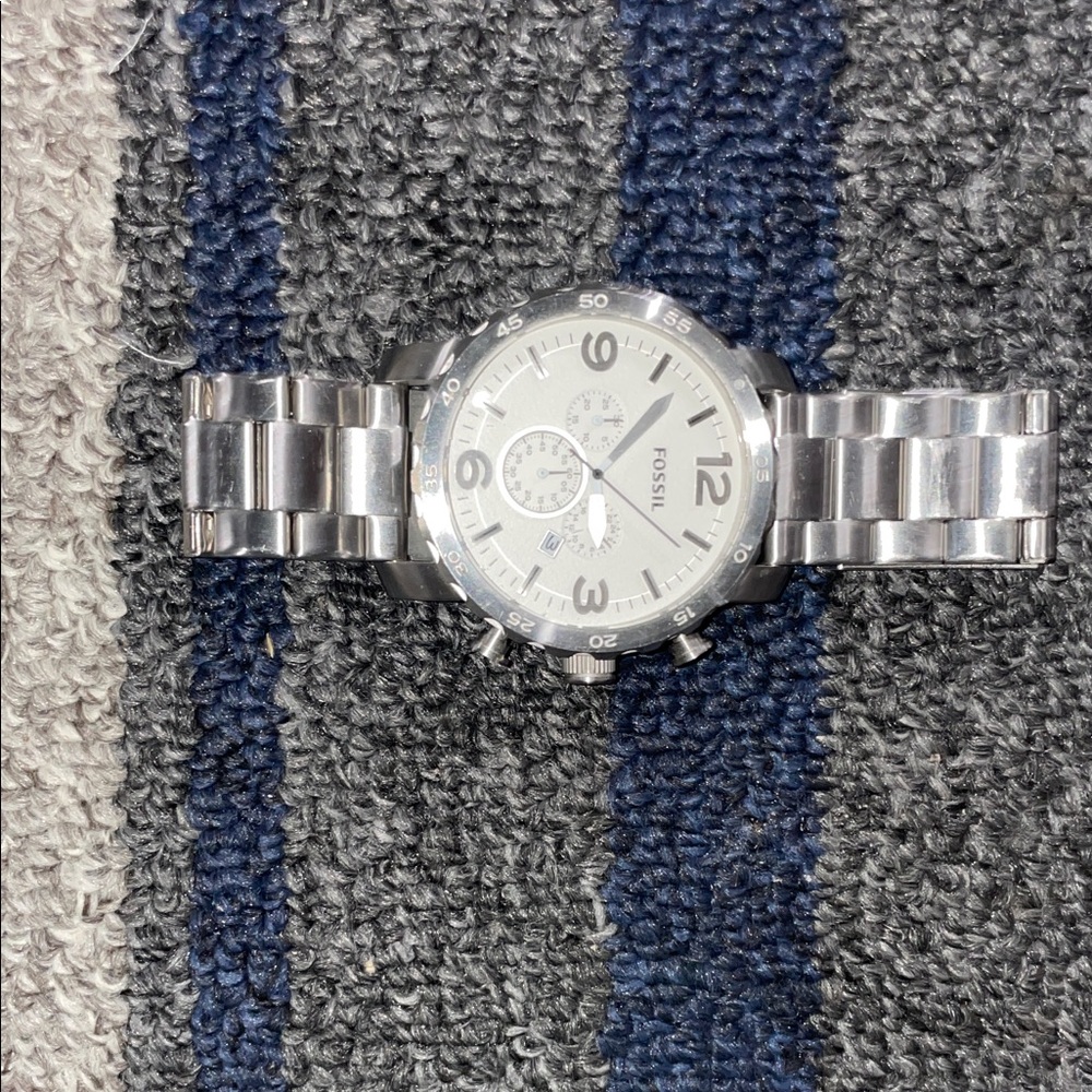 Fossil Silver Chronograph Watch
